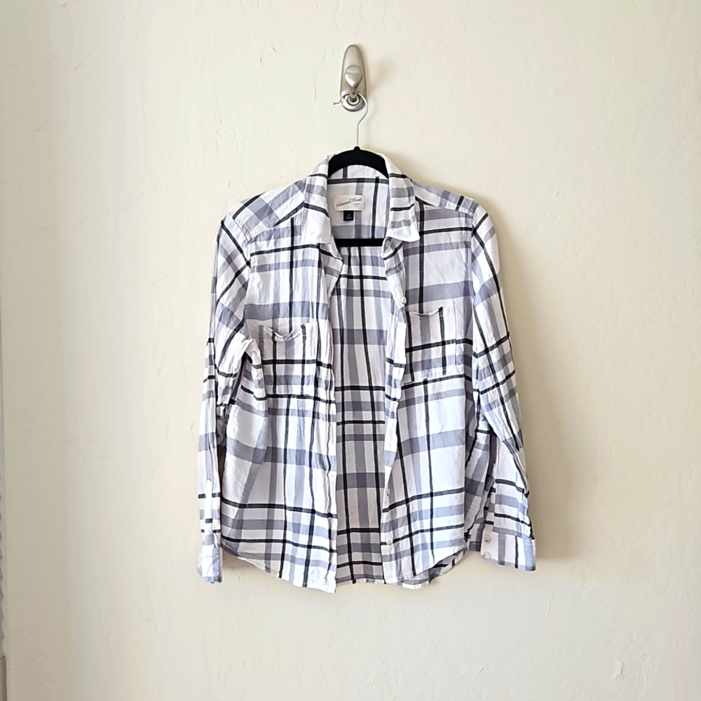White Plaid, Cotton Button Down